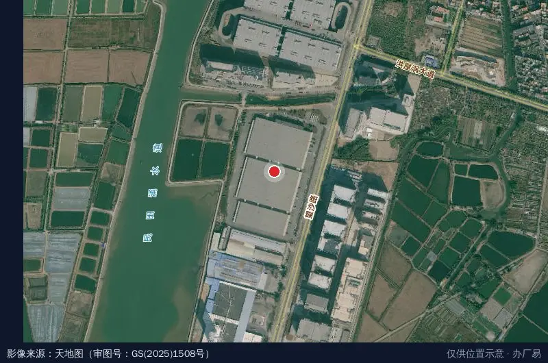 京东华南物流中心洪梅园区卫星位置示意图