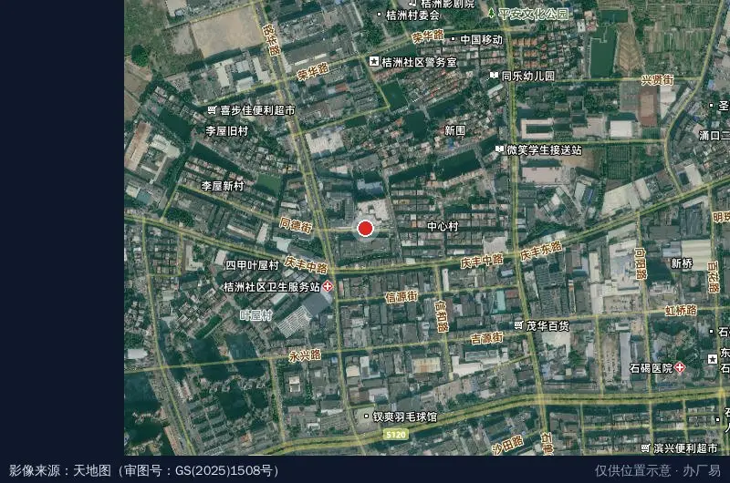 正创智造产业园卫星位置示意图