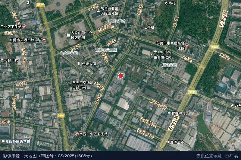 东莞市云谷产业园有限公司卫星位置示意图