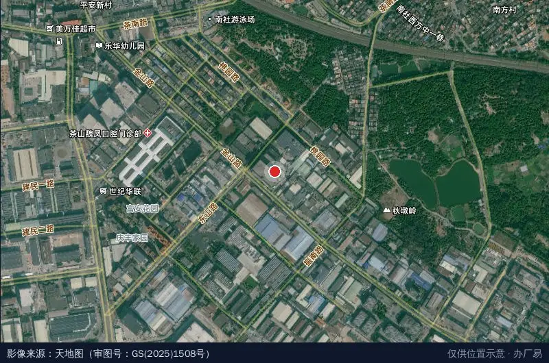 银满地产业园卫星位置示意图