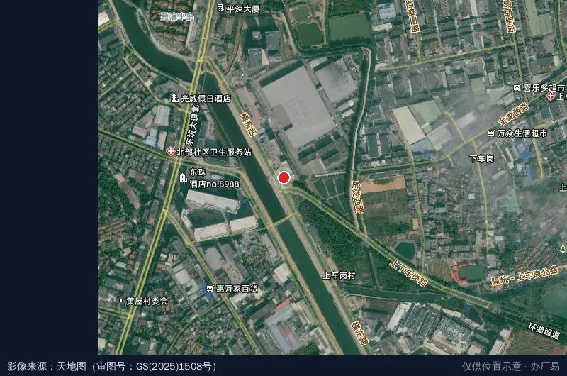 金达产业园卫星位置示意图