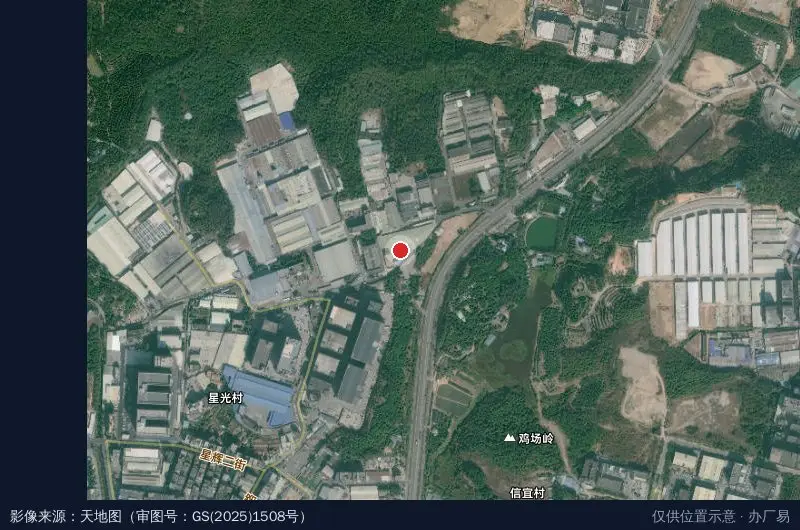 东星智造产业园卫星位置示意图