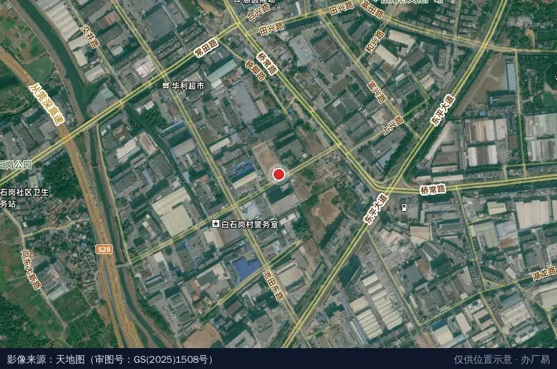 禾胜产业园卫星位置示意图