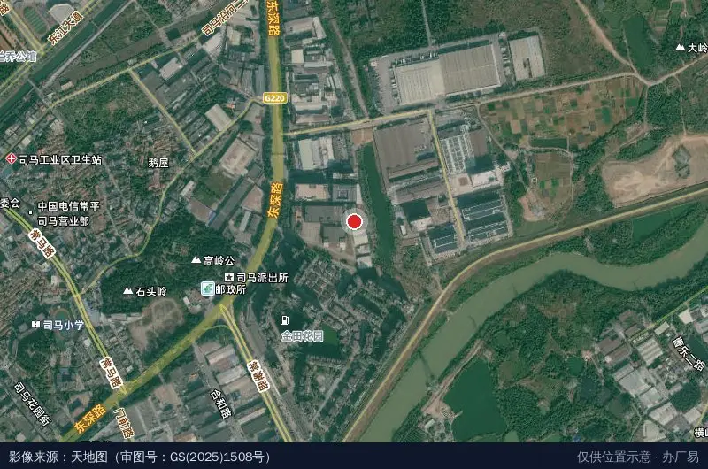 新盛阳光产业园卫星位置示意图