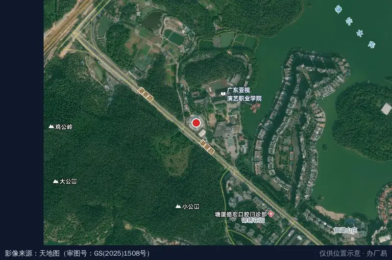 隆泉昊产业园卫星位置示意图