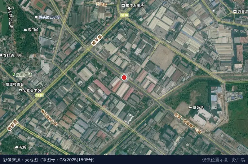 东莞市圣丰产业园卫星位置示意图