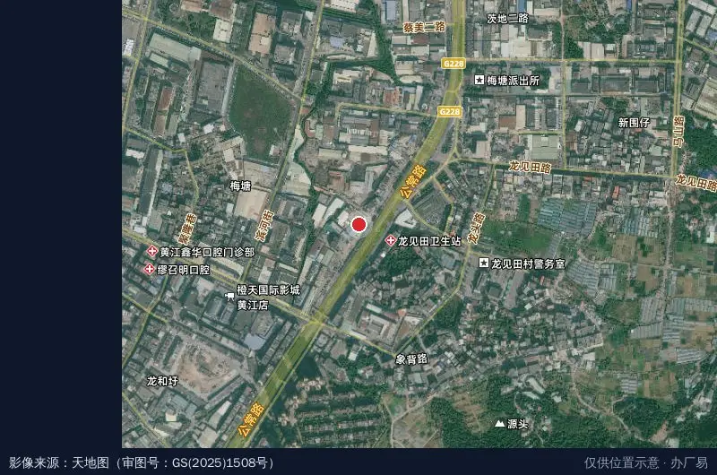 晟鑫产业园卫星位置示意图