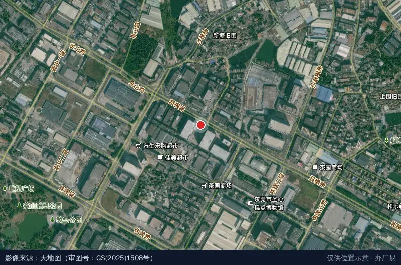 茶山镇联创产业园(建设中)卫星位置示意图