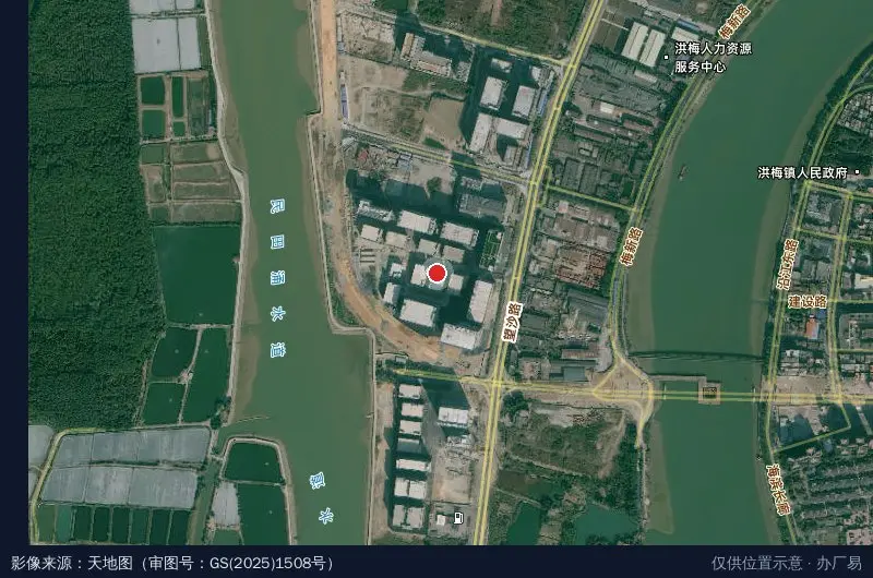 东莞水乡河西数字产业区一期卫星位置示意图