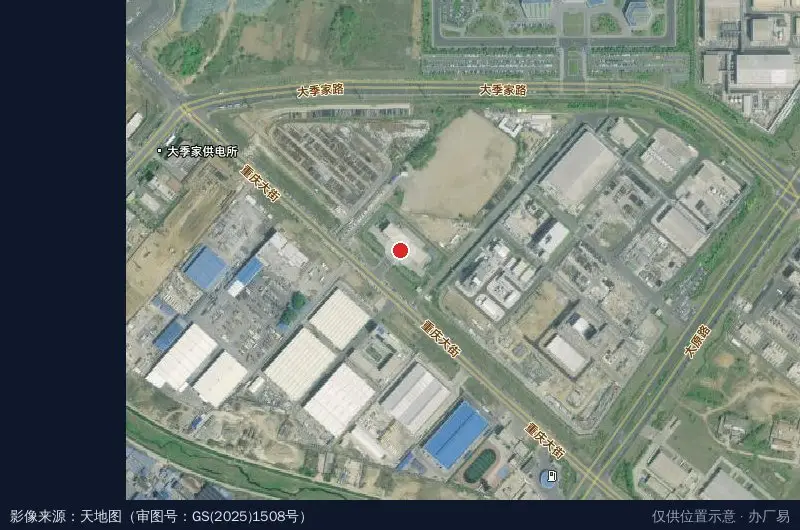 万华化学烟台工业园南区卫星位置示意图