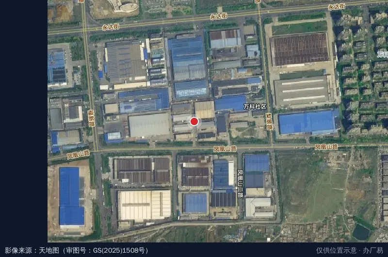 鸿达工业园卫星位置示意图