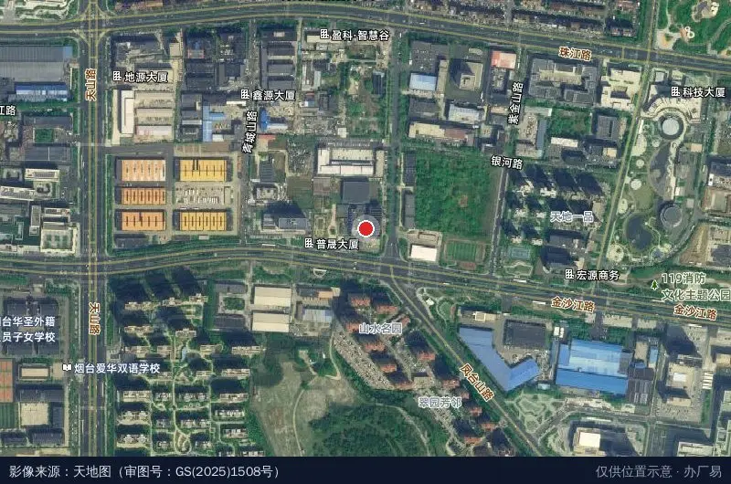 源智谷科技园卫星位置示意图