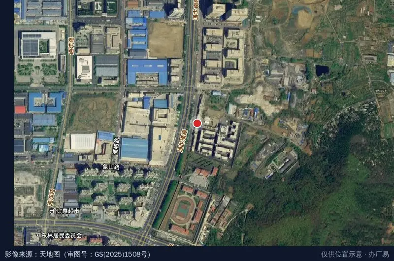 万有引力数字经济产业园展示中心卫星位置示意图