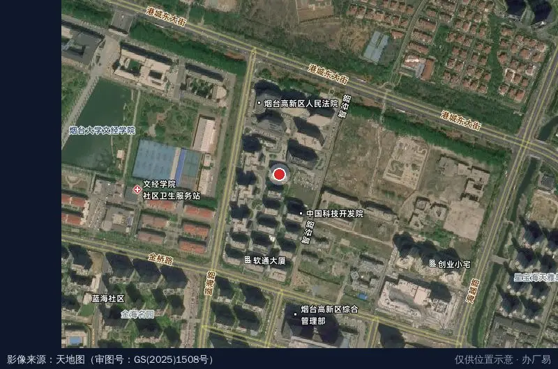 蓝色智谷卫星位置示意图