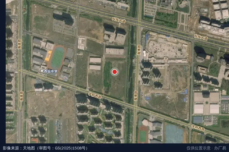 中国长城(山东)自主创新基地卫星位置示意图