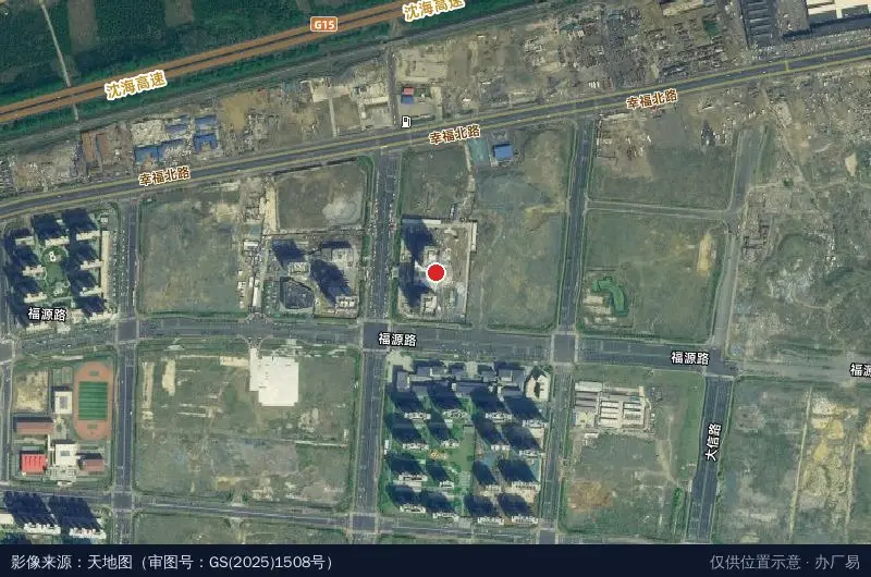 幸福新城总部基地(建设中)卫星位置示意图