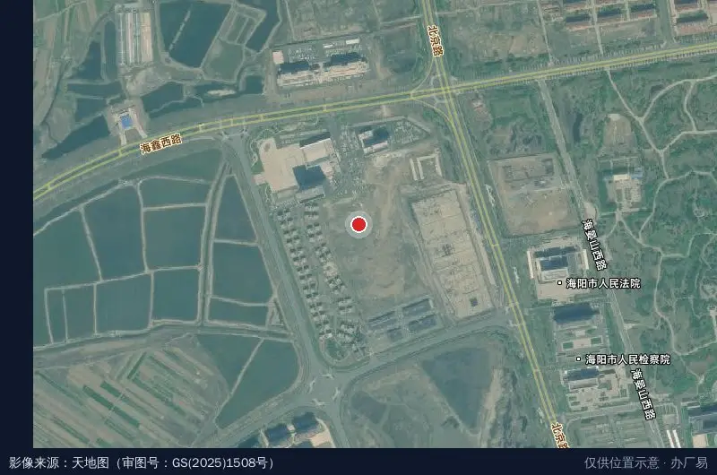海阳毛衫产业创新园卫星位置示意图