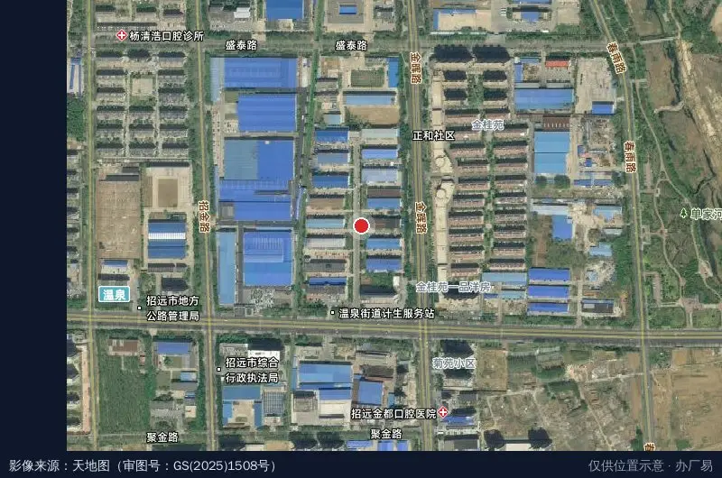 开发区创业基地卫星位置示意图