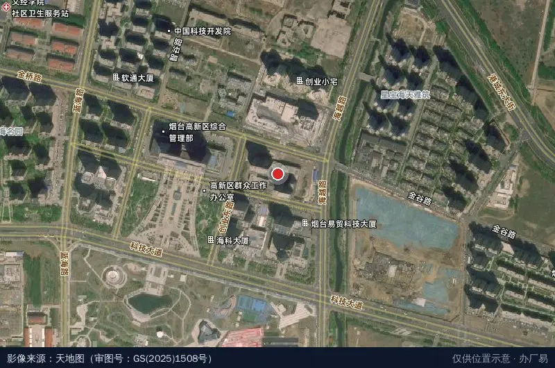 蓝色金谷·烟台国际金融创新港(建设中)卫星位置示意图