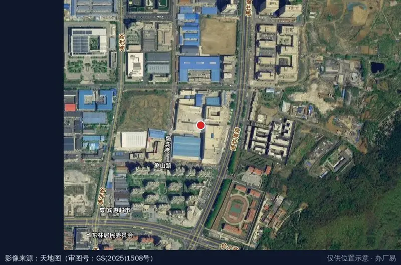 东和科技园西区卫星位置示意图