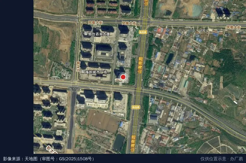 烟台总部经济基地卫星位置示意图