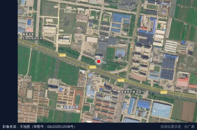 奥蓝之海生物科技产业园卫星位置示意图