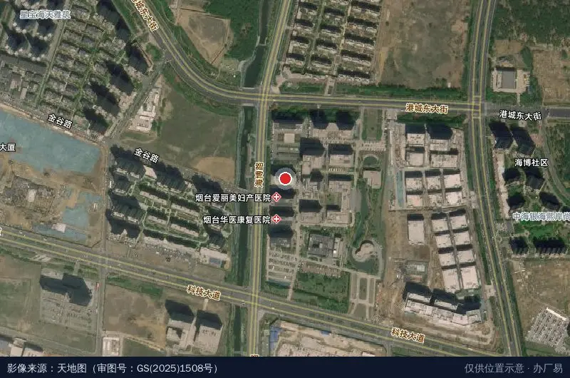 烟台高新区人力资源产业园卫星位置示意图