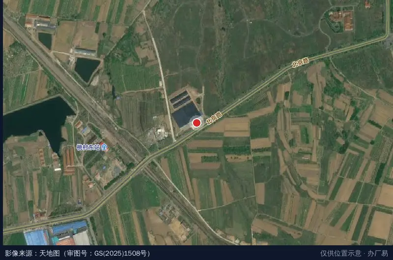 老岚水库库区移民产业园卫星位置示意图