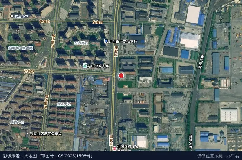 烟台综合保税区跨境电商产业园卫星位置示意图