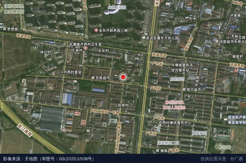 卢西工业园区5号路4号卫星位置示意图