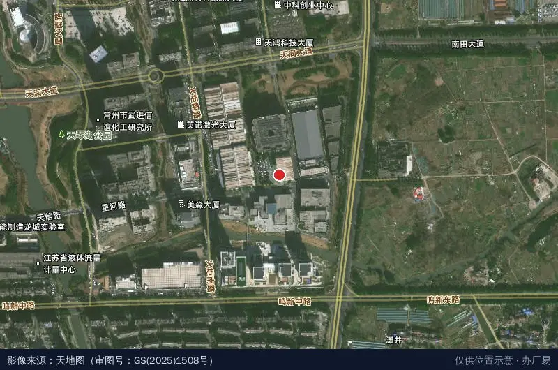 中国以色列常州创新园卫星位置示意图