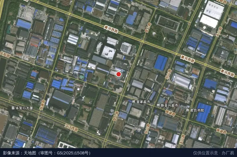 昆仑66联合智创孵化器园区卫星位置示意图