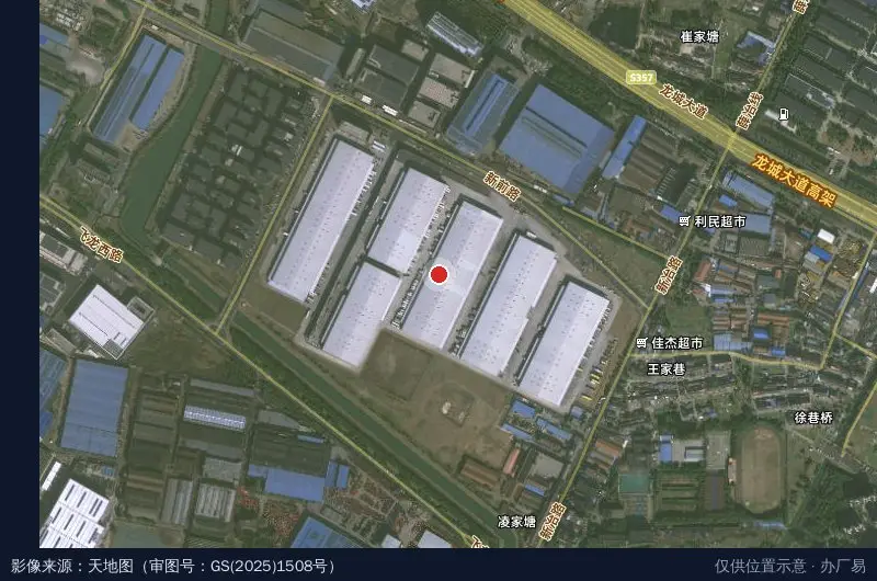 京东智能产业园钟楼东区卫星位置示意图