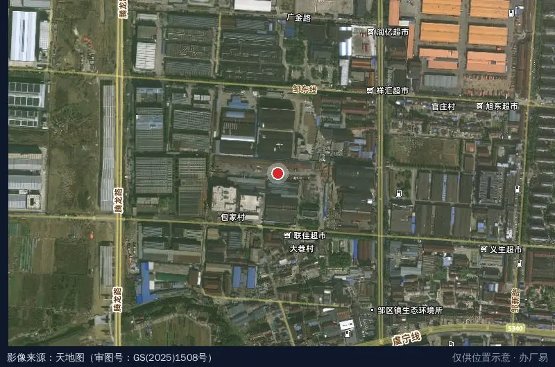 盖天物流园卫星位置示意图