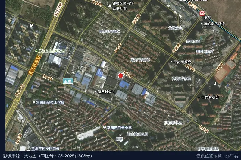 富都江南新经济产业园卫星位置示意图