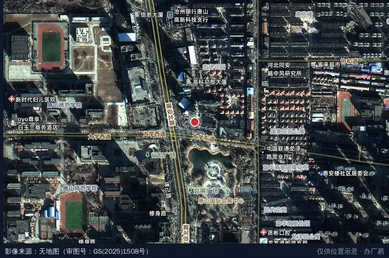 唐山国家高新技术产业开发区卫星位置示意图
