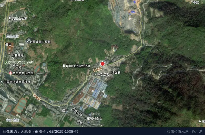 平阳智慧塑包工业园项目基地卫星位置示意图