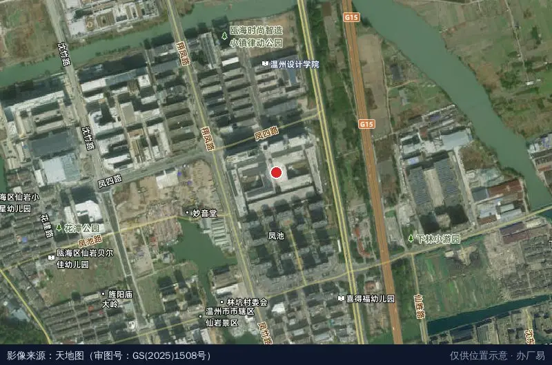中胤儿童时尚智造产业园卫星位置示意图