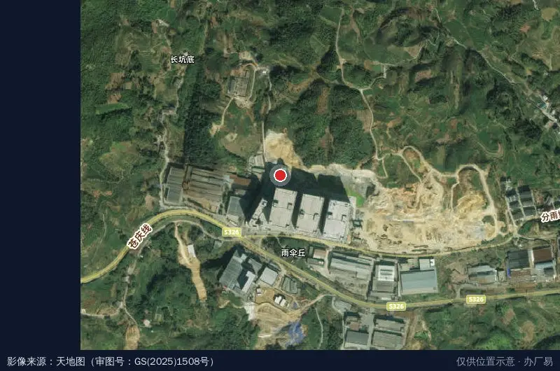 泰顺月湖轻工产业城卫星位置示意图