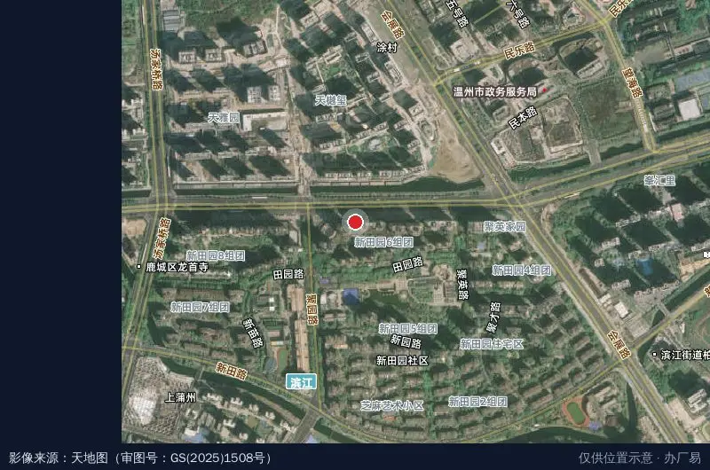 新田园智能科技文化园卫星位置示意图