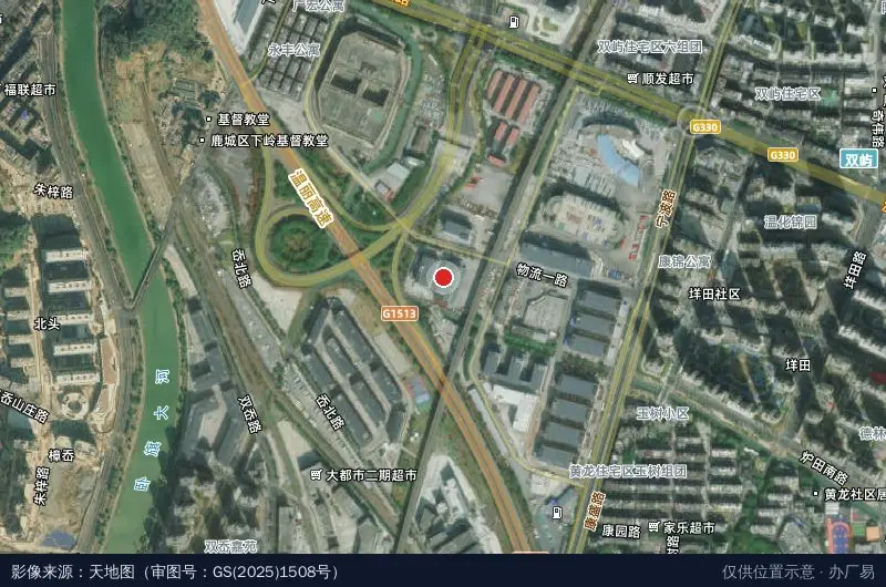 温州交运物流城市配送中心卫星位置示意图