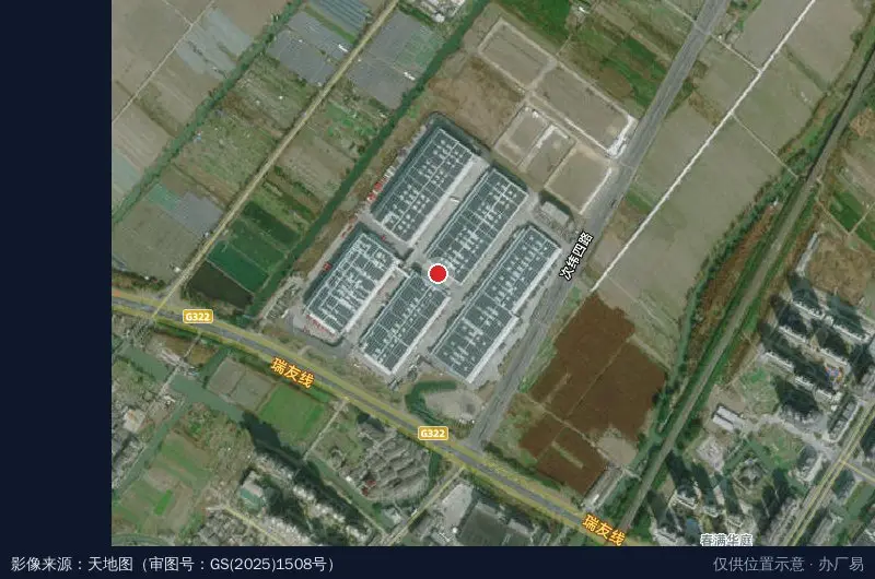 京东瑞安物流园亚洲一号卫星位置示意图