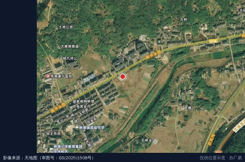 浙江建工苍南现代农副产品产业园卫星位置示意图