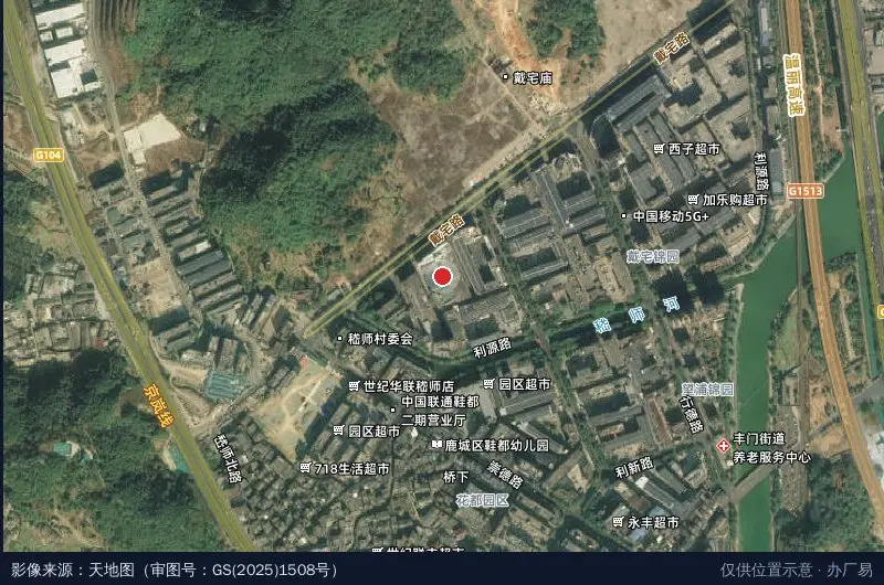 红蚂蚁产业园卫星位置示意图