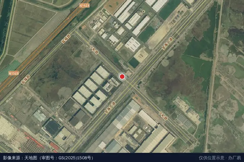 温州通航产业园卫星位置示意图