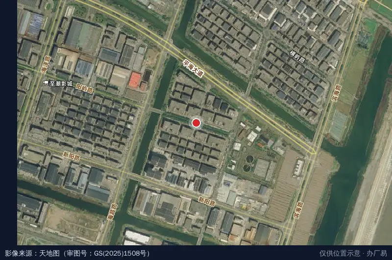 万洋众创城汽摩配产业园卫星位置示意图