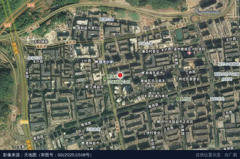 潘岙村经济园A区卫星位置示意图