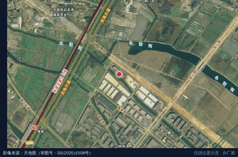 温州经济技术开发区海城欧铂利洁具加工厂卫星位置示意图