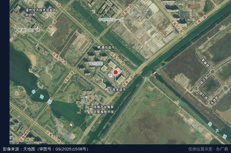 温州经济技术开发区人力资源服务产业园卫星位置示意图