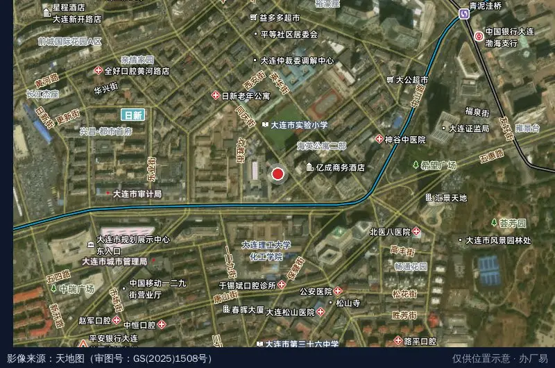 大工西岗科创产业园卫星位置示意图